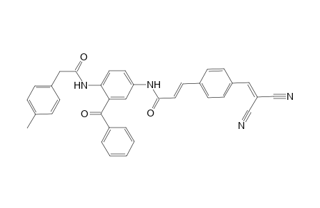 (E)-3-[4-(2,2-dicyanoethenyl)phenyl]-N-[4-[2-(4-methylphenyl)ethanoylamino]-3-(phenylcarbonyl)phenyl]prop-2-enamide