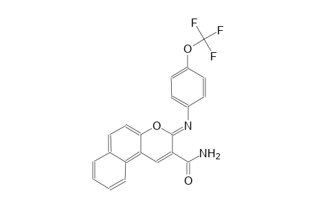 (3Z)-3-{[4-(trifluoromethoxy)phenyl]imino}-3H-benzo[f]chromene-2-carboxamide