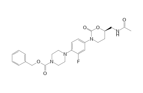 6-R-(Acetylamidomethyl)-3-[4-(N-Benzyloxycarbonyl)-hexahydropyrazinyl-3-fluorophenyl]-1,3-oxazin-2-one