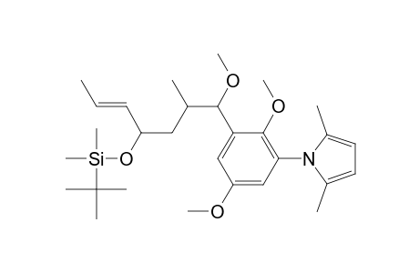 1H-Pyrrole, 1-[3-[4-[[(1,1-dimethylethyl)dimethylsilyl]oxy]-1-methoxy-2-methyl-5-heptenyl]-2,5-dimethoxyphenyl]-2,5-dimethyl-, [1R-(1R*,2S*,4S*,5E)]-