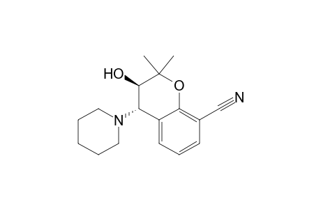 trans-8-Cyano-3,4-dihydro-2,2-dimethyl-4-(piperidin-1-yl)-2H-1-benzopyran-3-ol