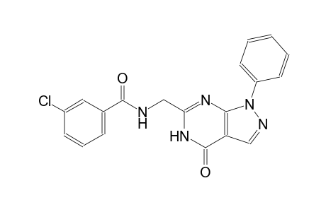 benzamide, 3-chloro-N-[(4,5-dihydro-4-oxo-1-phenyl-1H-pyrazolo[3,4-d]pyrimidin-6-yl)methyl]-