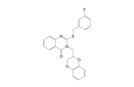 4(3H)-quinazolinone, 3-[(2,3-dihydro-1,4-benzodioxin-2-yl)methyl]-2-[[(3-fluorophenyl)methyl]thio]-