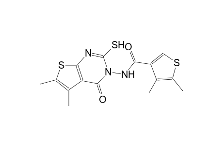 N-(5,6-dimethyl-4-oxo-2-sulfanylthieno[2,3-d]pyrimidin-3(4H)-yl)-4,5-dimethyl-3-thiophenecarboxamide