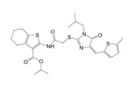 isopropyl 2-{[({(4E)-1-isobutyl-4-[(5-methyl-2-thienyl)methylene]-5-oxo-4,5-dihydro-1H-imidazol-2-yl}sulfanyl)acetyl]amino}-4,5,6,7-tetrahydro-1-benzothiophene-3-carboxylate