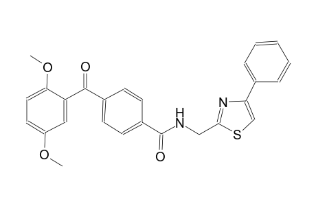 4-(2,5-dimethoxybenzoyl)-N-[(4-phenyl-1,3-thiazol-2-yl)methyl]benzamide
