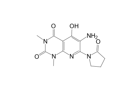6-Amino-5-hydroxy-1,3-dimethyl-7-(2-oxo-1-pyrrolidinyl)pyrido[2,3-d]pyrimidine-2,4(1H,3H)-dione