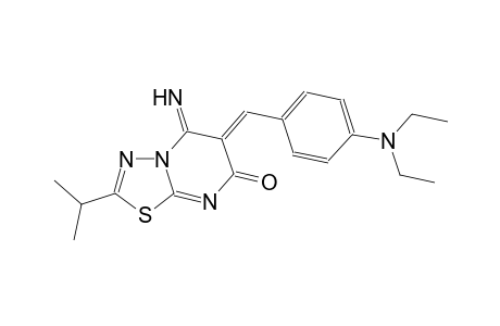 7H-[1,3,4]thiadiazolo[3,2-a]pyrimidin-7-one, 6-[[4-(diethylamino)phenyl]methylene]-5,6-dihydro-5-imino-2-(1-methylethyl)-, (6Z)-