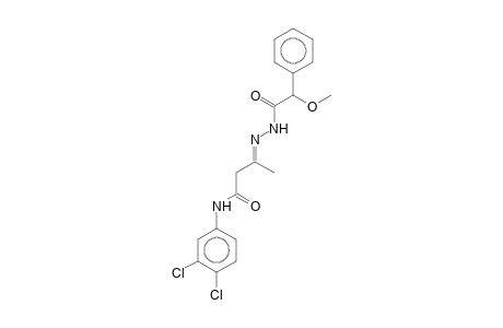 N-(3,4-Dichlorophenyl)-3-[2-(2-methoxy-2-phenylacetyl)hydrazono]butyramide