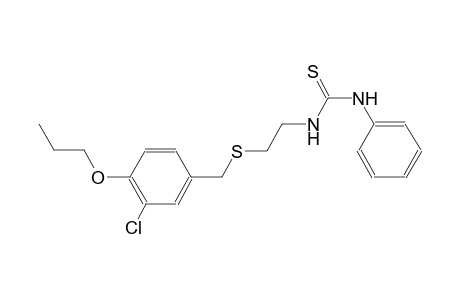 N-{2-[(3-chloro-4-propoxybenzyl)sulfanyl]ethyl}-N'-phenylthiourea