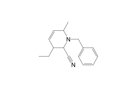 1-Benzyl-2-cyano-3-ethyl-6-methyl-4-piperideine