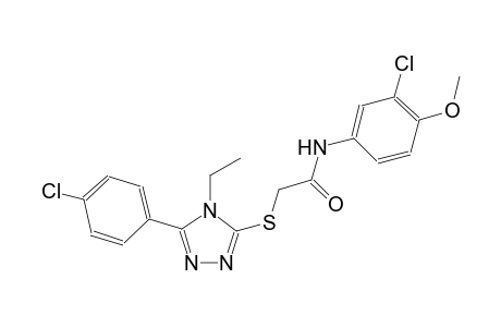 N-(3-chloro-4-methoxyphenyl)-2-{[5-(4-chlorophenyl)-4-ethyl-4H-1,2,4-triazol-3-yl]sulfanyl}acetamide