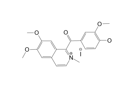 2-METHYL-6,7-DIMETHOXY-3'-METHOXY-4'-HYDROXY-OXOBENZYL-ISOQUINOLINE-IODIDE
