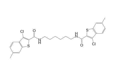 3-chloro-N-(6-{[(3-chloro-6-methyl-1-benzothien-2-yl)carbonyl]amino}hexyl)-6-methyl-1-benzothiophene-2-carboxamide
