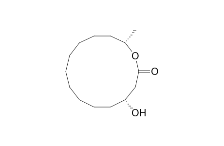 (4R,14S)-14-methyl-4-oxidanyl-1-oxacyclotetradecan-2-one