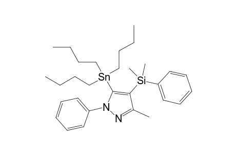5-Tributylstannyl-3-methyl-4-dimethylphenylsilyl-1-phenylpyrazole