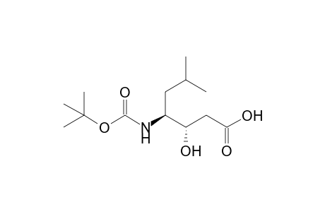 (3S,4S)-4-(tert-Butoxycarbonylamino)-3-hydroxy-6-methylheptanoic acid