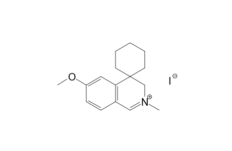 6'-methoxy-2'-methylspiro[cyclohexane-1,4'(3'H)-isoquinolinium] iodide