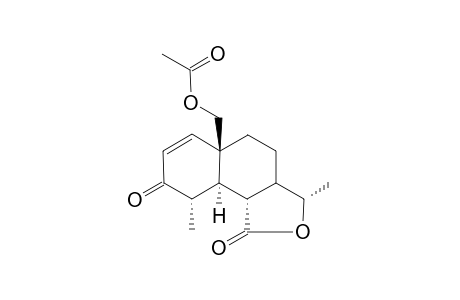 3-Oxo-14-acetoxy-5,alpha.H,4,6,11.beta.H-eudesm-1-en-12,6-diolide
