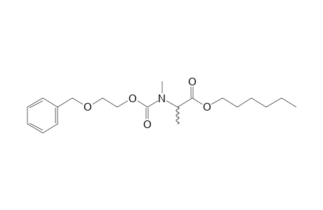 dl-Alanine, N-methyl-N-(2-benzyloxyethoxycarbonyl)-, hexyl ester