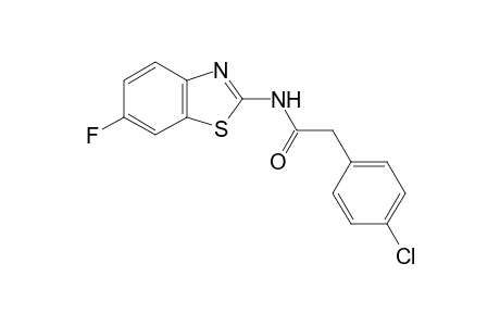 2-(4-Chlorophenyl)-N-(6-fluoro-1,3-benzothiazol-2-yl)acetamide