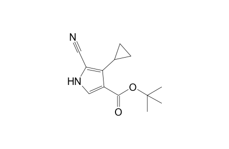 t-Butyl 2-cyano-3-cyclopropyl-1H-pyrrole-4-carboxylate