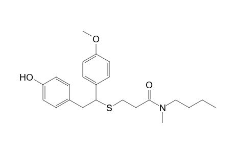 N-butyl-3-[[2-(4-hydroxyphenyl)-1-(4-methoxyphenyl)ethyl]thio]-N-methyl-propionamide