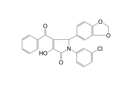 2H-pyrrol-2-one, 5-(1,3-benzodioxol-5-yl)-4-benzoyl-1-(3-chlorophenyl)-1,5-dihydro-3-hydroxy-