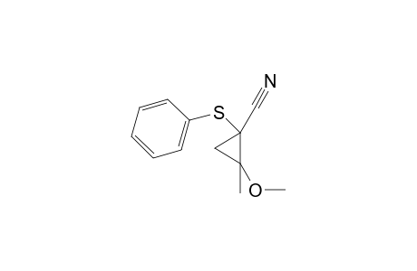 2-methoxy-2-methyl-1-(phenylsulfanyl)cyclopropanecarbonitrile