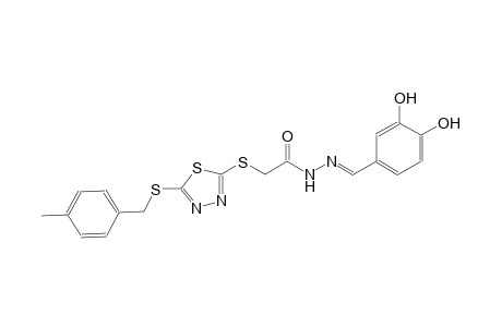 N'-[(E)-(3,4-dihydroxyphenyl)methylidene]-2-({5-[(4-methylbenzyl)sulfanyl]-1,3,4-thiadiazol-2-yl}sulfanyl)acetohydrazide