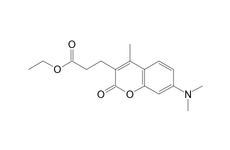 2H-1-benzopyran-3-propanoic acid, 7-(dimethylamino)-4-methyl-2-oxo-, ethyl ester