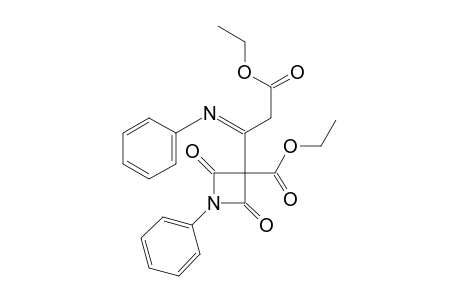 Ethyl 3-[2-ethoxycarbonyl-1-(phenylimino)ethyl]-1-phenyl-2,4-dioxoazetidine-3-carboxylate