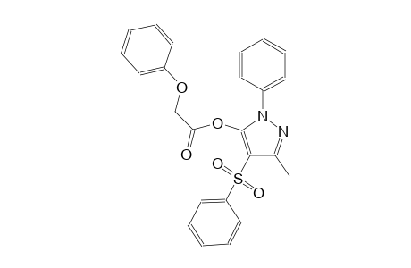 acetic acid, phenoxy-, 3-methyl-1-phenyl-4-(phenylsulfonyl)-1H-pyrazol-5-yl ester