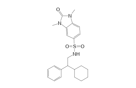 N-(2-cyclohexyl-2-phenyl-ethyl)-1,3-dimethyl-2-oxidanylidene-benzimidazole-5-sulfonamide