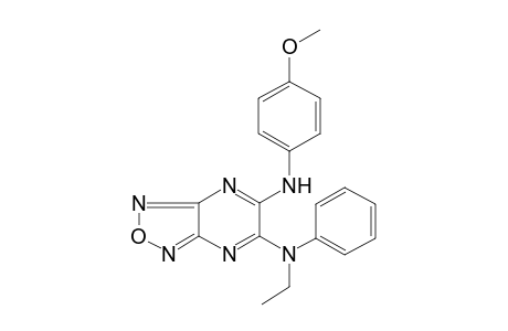 5-N-ethyl-6-N-(4-methoxyphenyl)-5-N-phenyl-[1,2,5]oxadiazolo[3,4-b]pyrazine-5,6-diamine