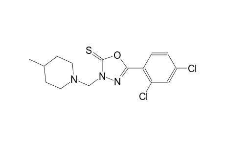 1,3,4-oxadiazole-2(3H)-thione, 5-(2,4-dichlorophenyl)-3-[(4-methyl-1-piperidinyl)methyl]-
