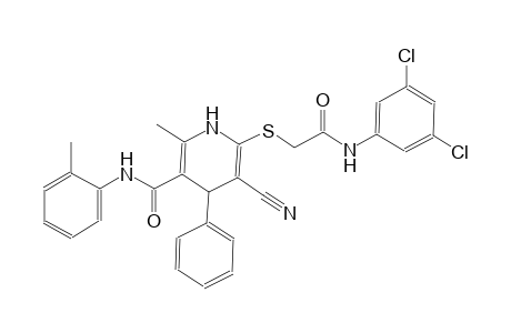 3-pyridinecarboxamide, 5-cyano-6-[[2-[(3,5-dichlorophenyl)amino]-2-oxoethyl]thio]-1,4-dihydro-2-methyl-N-(2-methylphenyl)-4-phenyl-
