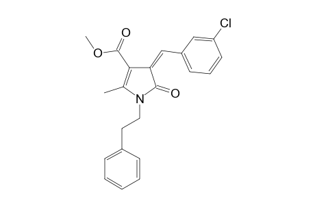 (4Z)-4-(3-chlorobenzylidene)-5-keto-2-methyl-1-phenethyl-2-pyrroline-3-carboxylic acid methyl ester