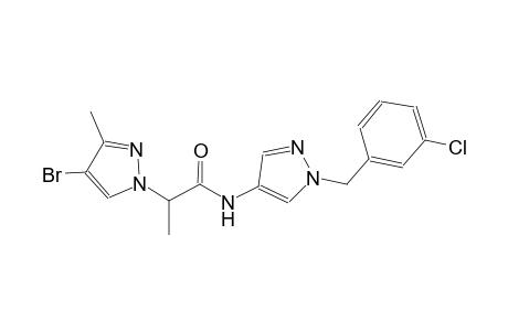 2-(4-bromo-3-methyl-1H-pyrazol-1-yl)-N-[1-(3-chlorobenzyl)-1H-pyrazol-4-yl]propanamide