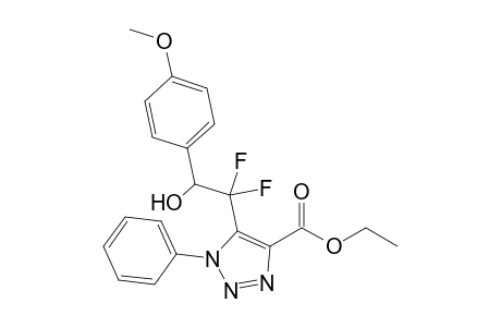 5-[1,1-Difluoro-2-hydroxy-2-(4-methoxyphenyl)ethyl]-1-phenyl-1H-1,2,3-triazole-4-carboxylic acid ethyl ester
