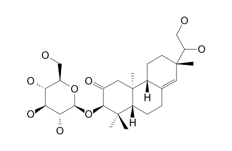 ent-2-oxo-3.beta.,15,16-trihydroxypimar-8(14)-en-3-O-.beta.-glucopyranoside