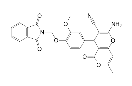 2-Amino-4-(4-((1,3-dioxoisoindolin-2-yl)methoxy)-3-methoxyphenyl)-7-methyl-5-oxo-4,4a,5,8a-tetrahydropyrano[4,3-b]pyran-3-carbonitrile