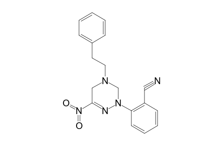 Benzonitrile, 2-[2,3,4,5-tetrahydro-6-nitro-4-(2-phenylethyl)-1,2,4-triazin-2-yl]-