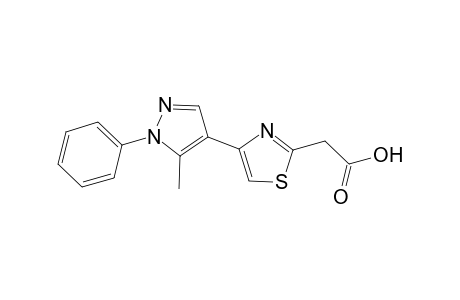 2-[4-(5-methyl-1-phenyl-4-pyrazolyl)-2-thiazolyl]acetic acid