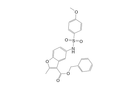 3-benzofurancarboxylic acid, 5-[[(4-methoxyphenyl)sulfonyl]amino]-2-methyl-, phenylmethyl ester