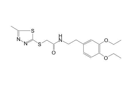 acetamide, N-[2-(3,4-diethoxyphenyl)ethyl]-2-[(5-methyl-1,3,4-thiadiazol-2-yl)thio]-