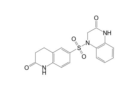 2(1H)-Quinoxalinone, 3,4-dihydro-4-[(1,2,3,4-tetrahydro-2-oxo-6-quinolinyl)sulfonyl]-