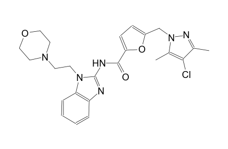 5-[(4-chloro-3,5-dimethyl-1H-pyrazol-1-yl)methyl]-N-{1-[2-(4-morpholinyl)ethyl]-1H-benzimidazol-2-yl}-2-furamide