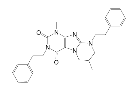 1,7-dimethyl-3,9-bis(2-phenylethyl)-6,7,8,9-tetrahydropyrimido[2,1-f]purine-2,4(1H,3H)-dione