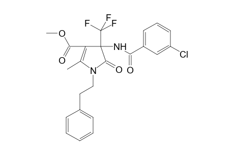 1H-Pyrrole-3-carboxylic acid, 4-[(3-chlorobenzoyl)amino]-4,5-dihydro-2-methyl-5-oxo-1-(2-phenylethyl)-4-(trifluoromethyl)-, methyl ester